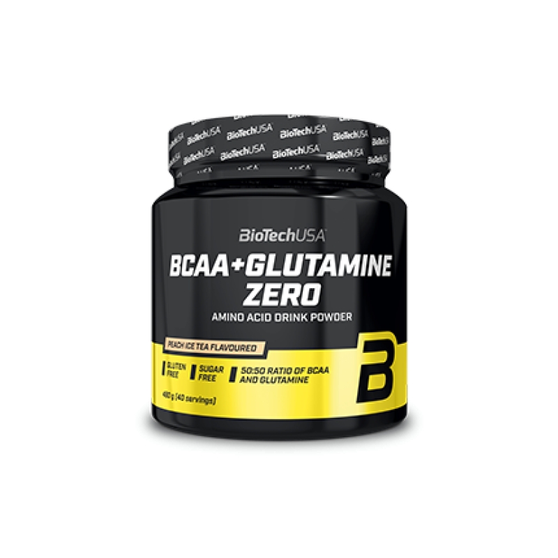 Biotech BCAA + Glutamine Zero 480 g. citrinų skonis Biotech BCAA + Glutamine Zero 480 g. citrinų skonis
