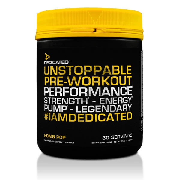 Dedicated Nutrition Unstoppable PreWorkout 321g. bomb pop skonis