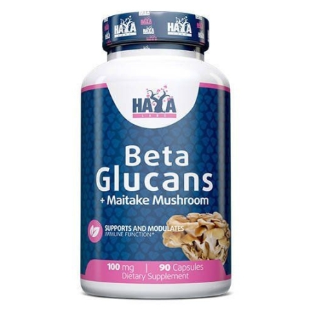 Haya Labs Beta Glucans + Maitake Mushroom 90 kaps. (grybų ekstraktai)