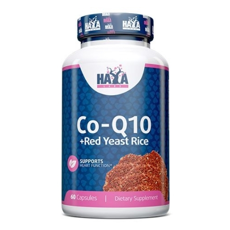 Haya Labs Co-Q10 60 kaps. (Raudonųjų mielių ryžių milteliai)