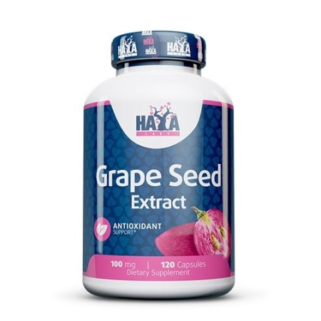 Haya Labs Grape seed Extract (Vynuogių kauliukų ekstraktas) 120 kaps.