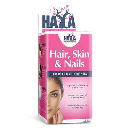 Haya Labs Hair, Skin and Nails 60 kaps. (vitaminai plaukams, odai ir nagams)