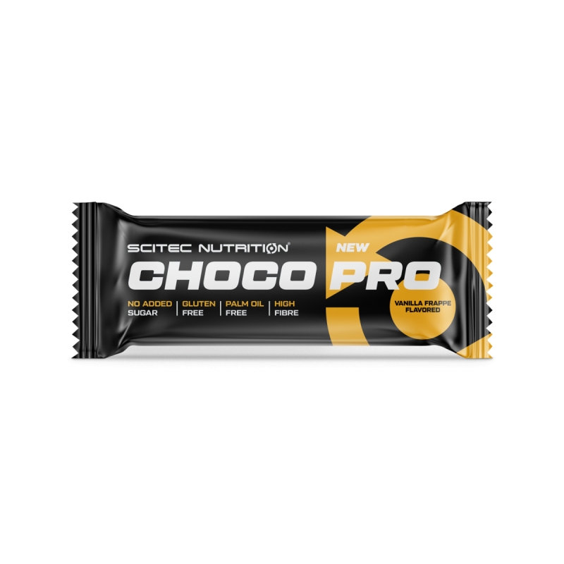 Scitec Choco Pro Bar 50 g. (batonėlis) vanilla frappe skonis Scitec Choco Pro Bar 50 g. (batonėlis) vanilla frappe skonis