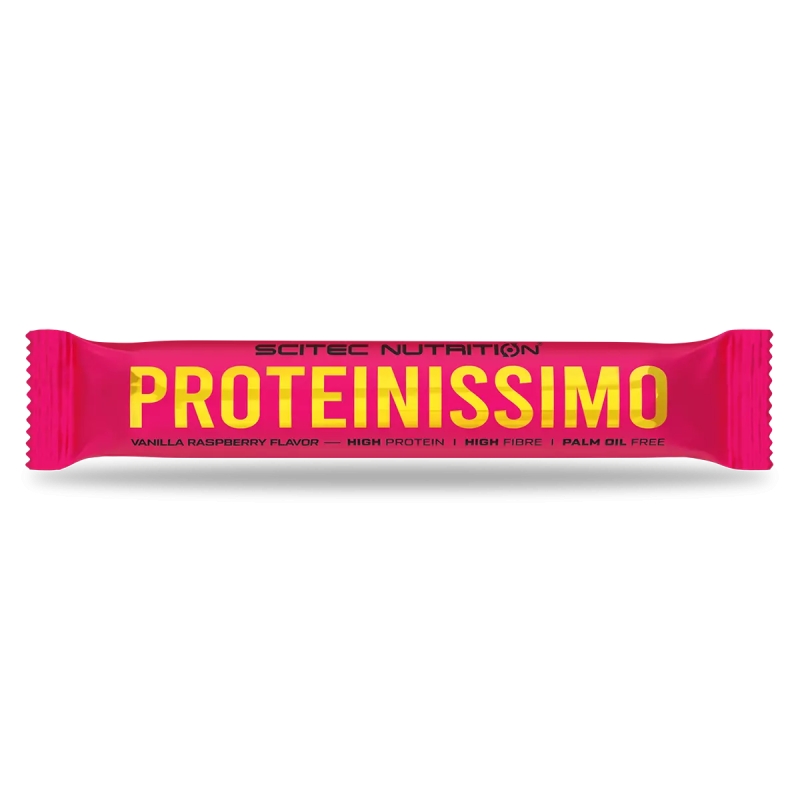 Scitec Proteinissimo Bar 50 g. (batonėlis) vanilla raspberry skonis Scitec Proteinissimo Bar 50 g. (batonėlis) vanilla raspberry skonis