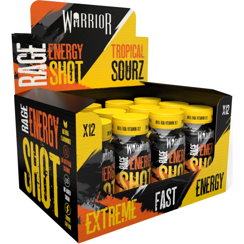 Warrior Rage Energy Shot 60 ml. tropical sourz skonis Warrior Rage Energy Shot 60 ml. tropical sourz skonis