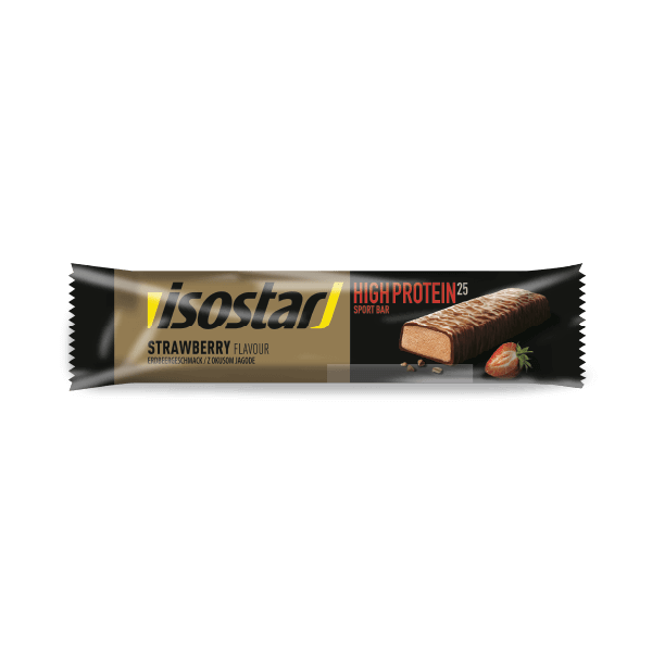 Barre Protéinée Isostar High Protein 25 Goût Fraise 105g - Lot De 1, Pour Sportifs Et Activités