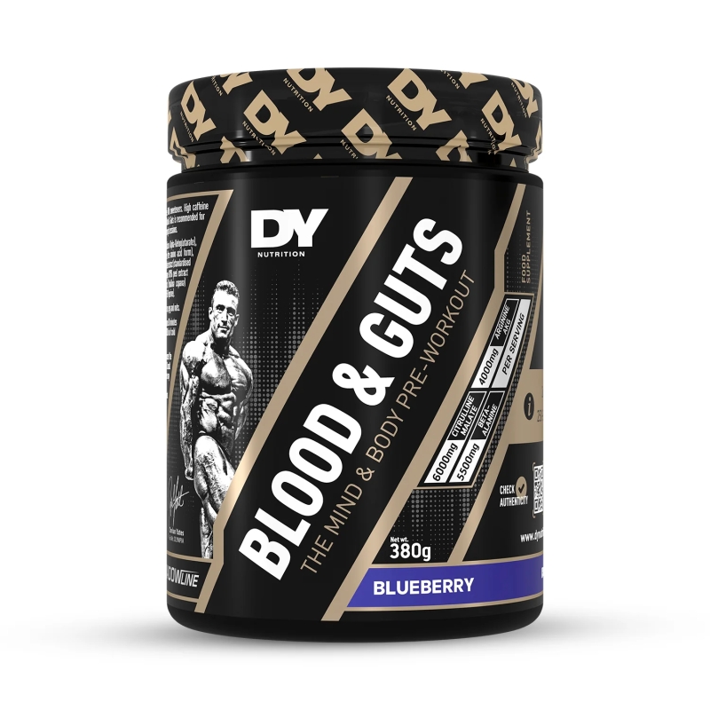 Dorian Yates Nutrition Blood & Guts PreWorkout 380 g. mojito skonis Dorian Yates Nutrition Blood & Guts PreWorkout 380 g. mojito skonis