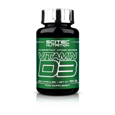 Scitec Nutrition Vitamin D3, 250 kaps.Galioja iki 2024-12-31