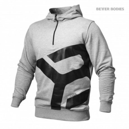 Better Bodies Brooklyn zip hood 120855 (pilka spalva, vyriškas džemperis)