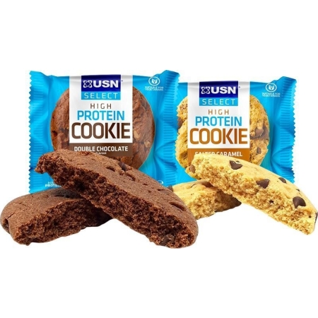 USN Select High Protein Cookie 60 g. salted caramel skonis