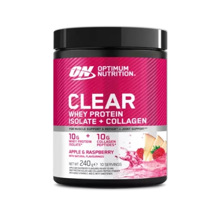 Optimum Nutrition Clear Whey Protein Isolate + Collagen 240 g. summer fruit ice tea skonis