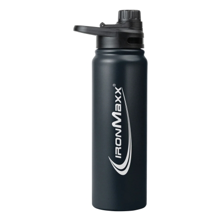 IronMaxx Hot & Cold Bottle Insulated Steel 800 ml. ash grey spalva