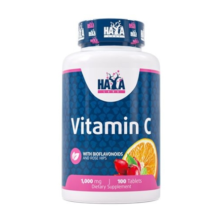 Haya Labs Vitamin C with Bioflavonoids and Rose Hips 100 tabl.