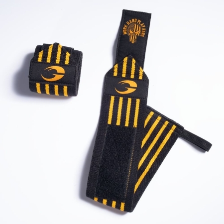 Gasp Hardcore Wrist Wraps 18 inch (riešų įtvarai) 232834 black/yellow spalva
