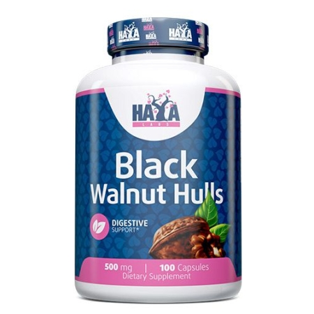 Haya Labs Black Walnut Hulls (Juodasis graikinis riešutmedis (lukštai)) 100 kaps.Galioja iki 2025-12-31