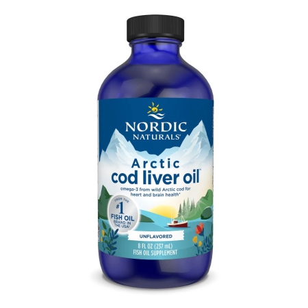 Nordic Naturals Arctic Cod Liver Oil (menkių kepenų aliejus) 237 ml.