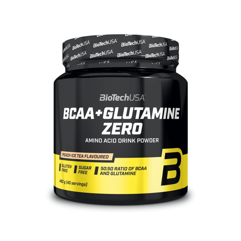 Biotech BCAA + Glutamine Zero 480 g. citrinų skonis Biotech BCAA + Glutamine Zero 480 g. citrinų skonis