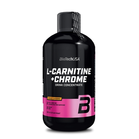 Biotech Liquid L-Carnitine + Chrome 500 ml. orange skonis