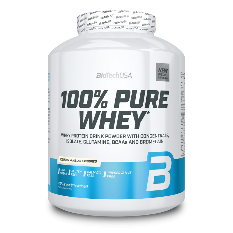 Biotech 100% Pure Whey 2270 g. cherry yogurt skonis Biotech 100% Pure Whey 2270 g. cherry yogurt skonis