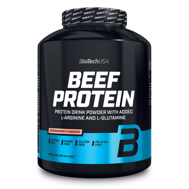 Biotech Beef Protein 1816 g. strawberry skonis Biotech Beef Protein 1816 g. strawberry skonis