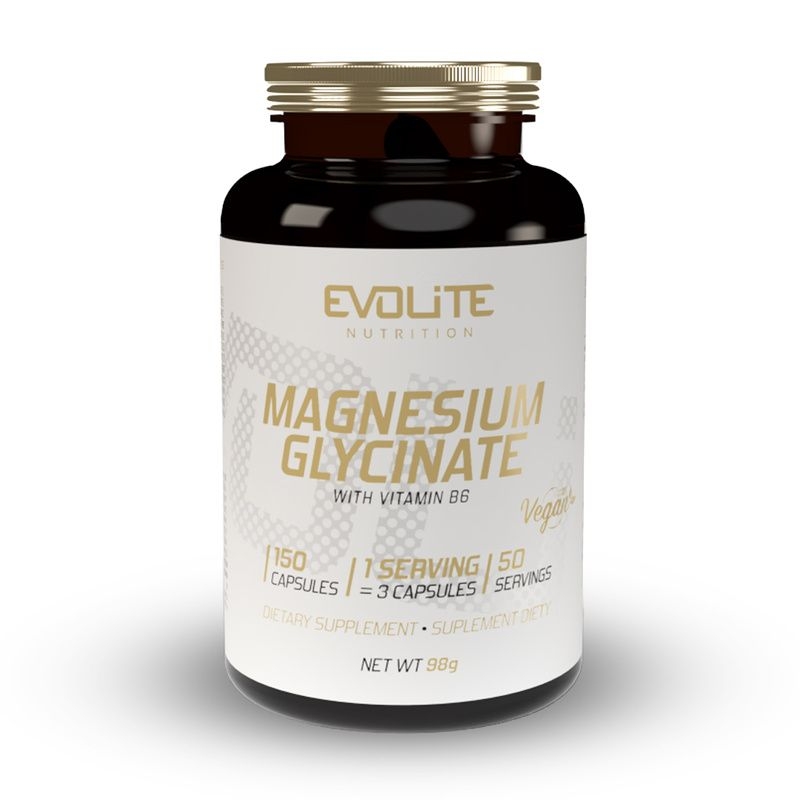 EvoLite Magnesium Glycinate + B6 150 kaps. (Magnio bisglicinatas) EvoLite Magnesium Glycinate + B6 150 kaps. (Magnio bisglicinatas)