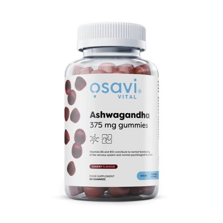 Osavi Ashwagandha 90 guminukų cherry skonis