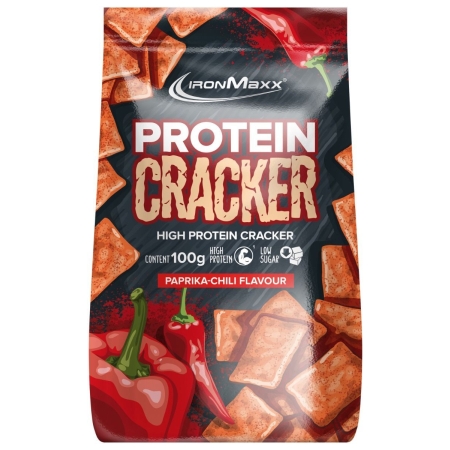 IronMaxx Protein Cracker 100 g. (krekeriai) paprika-chili Galioja iki 2026-03-30