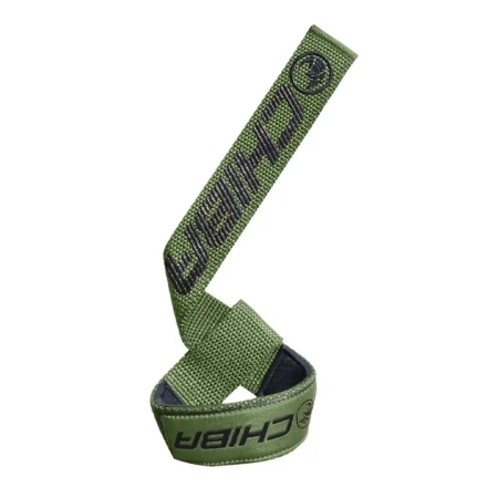 Chiba Lifting Straps (40605) Olive Green 2 vnt. (Diržai štangai kelti)