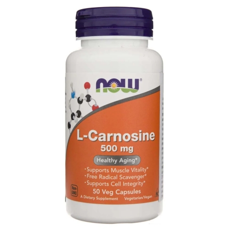 NOW Foods L-Carnosine 50 kaps. (Karnozinas (beta-alanil-L-histidinas))