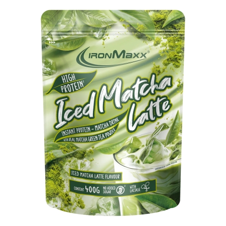 IronMaxx Iced Matcha Latte 400 g. (baltymų matcha gėrimas)