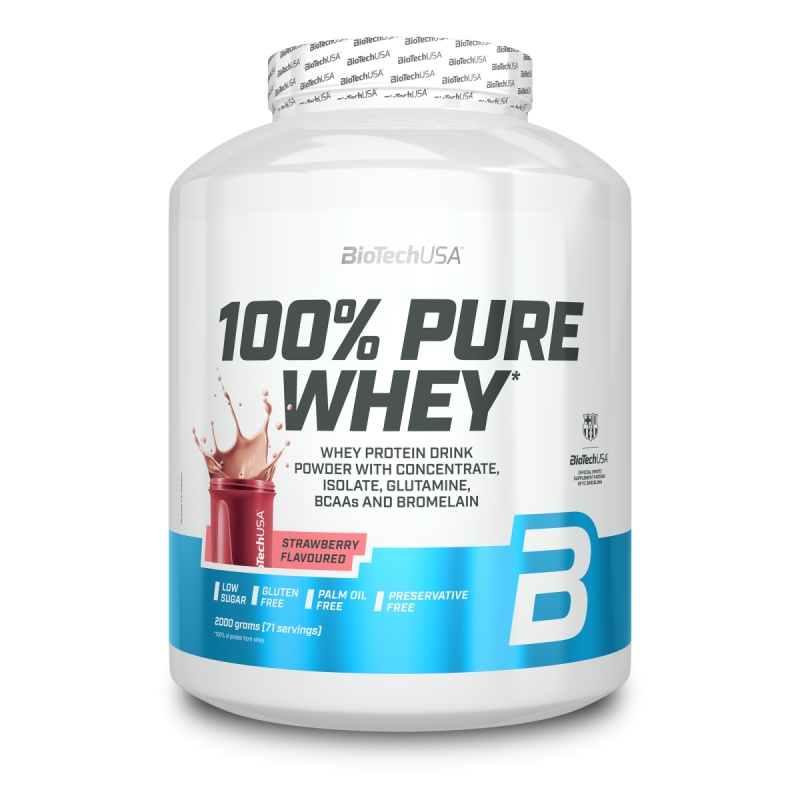 Biotech 100% Pure Whey 2000 g. raspberry cheesecake skonis Biotech 100% Pure Whey 2000 g. raspberry cheesecake skonis