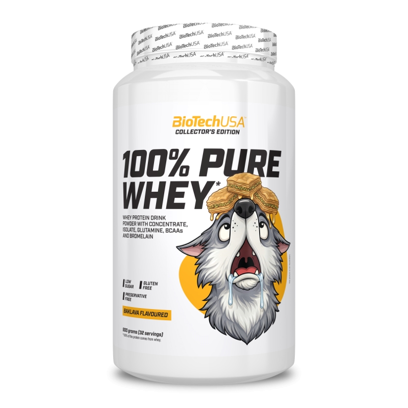 Biotech 100% Pure Whey Baklava 900 g. baklava skonis Biotech 100% Pure Whey Baklava 900 g. baklava skonis