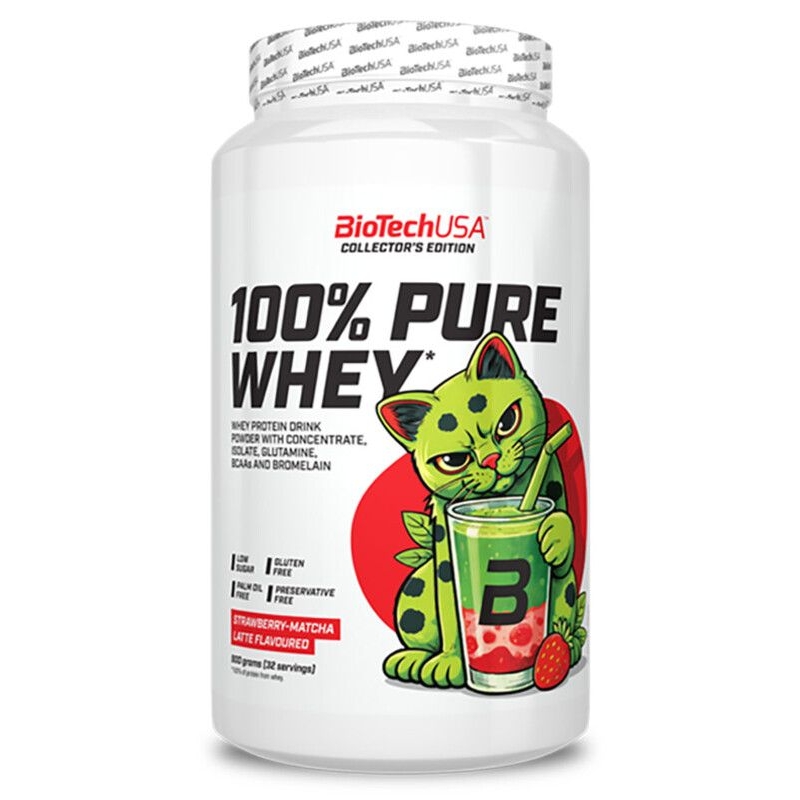 Biotech 100% Pure Whey Strawberry-Matcha Latte 900 g. Biotech 100% Pure Whey Strawberry-Matcha Latte 900 g.