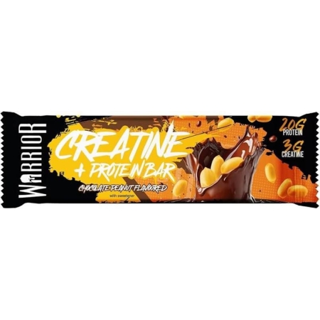 Warrior Creatine + Protein Bar Chocolate Peanut 75 g. Geriausias iki 2026-05-30