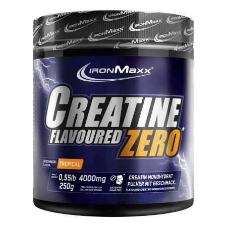 Ironmaxx Creatine Flavoured Zero 250 g. Geriausias iki: 2025.12.31
