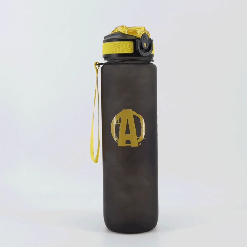Universal Animal Sports Water Bottle 1000 ml. black with yellow spalva Universal Animal Sports Water Bottle 1000 ml. black with yellow spalva
