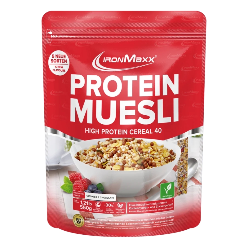 IronMaxx Protein Muesli 550 g. Geriausias iki 2026-08-31 IronMaxx Protein Muesli 550 g. Geriausias iki 2026-08-31